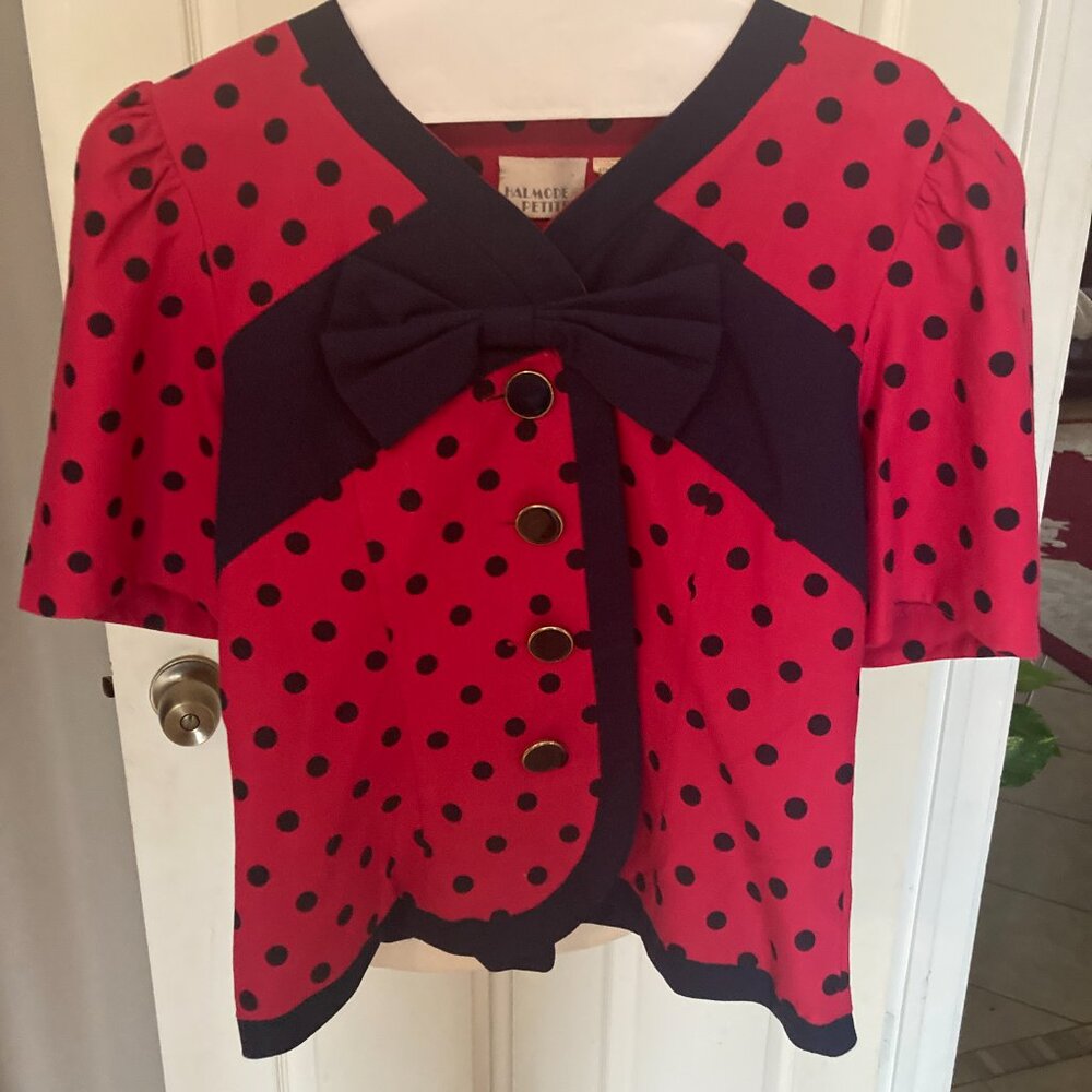 Vintage Halmode Petites Short Jacket / Shirt   - size 10
